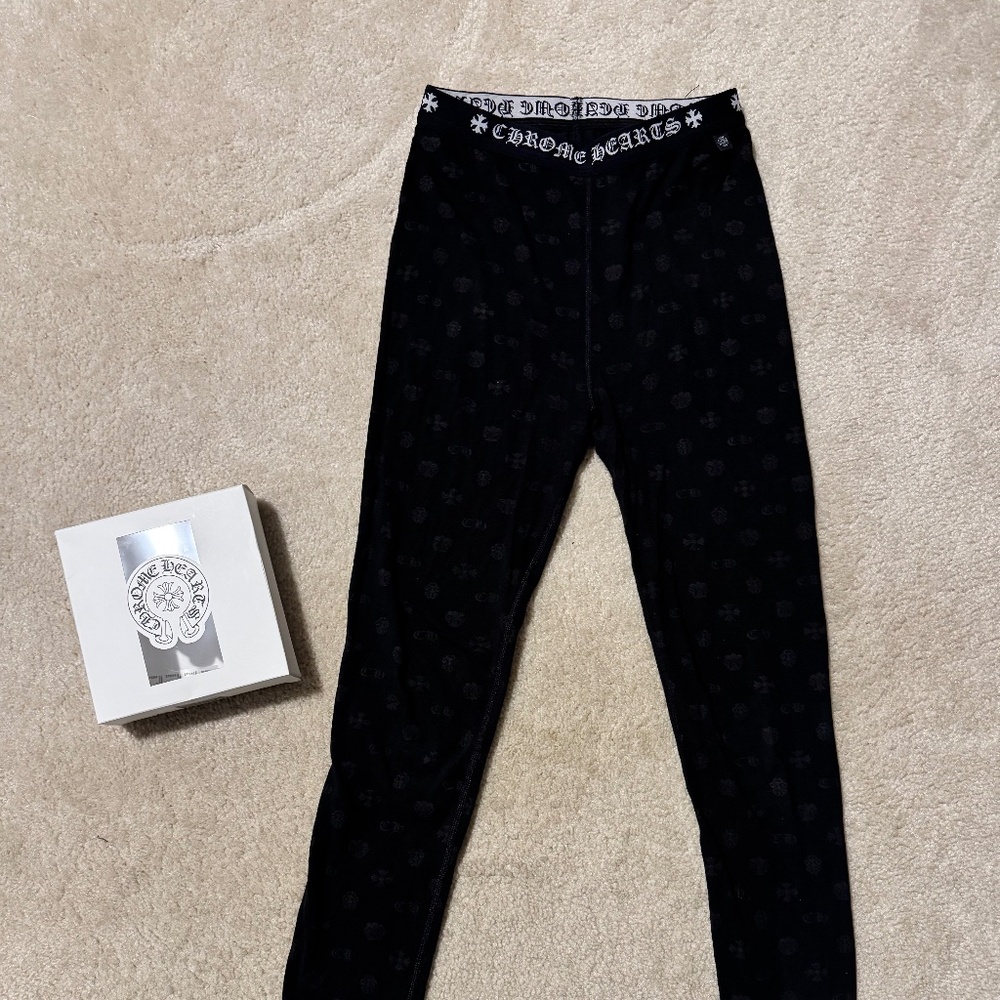 Chrome heart leggings